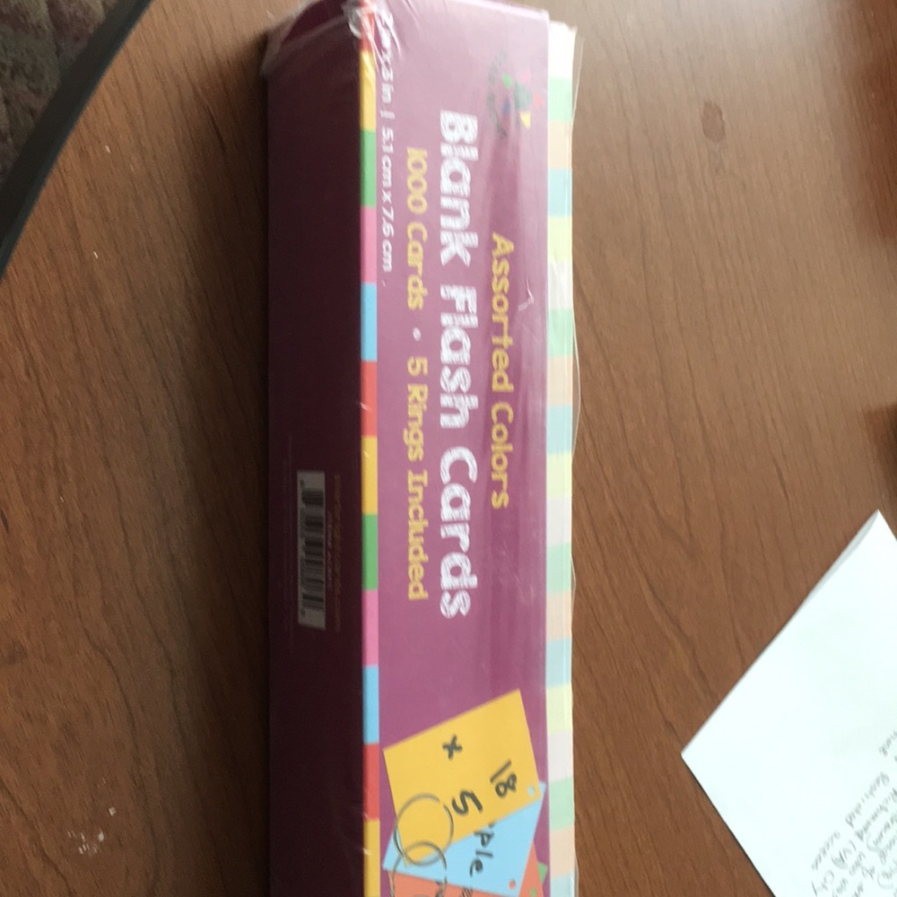 Blank flash cards & rings